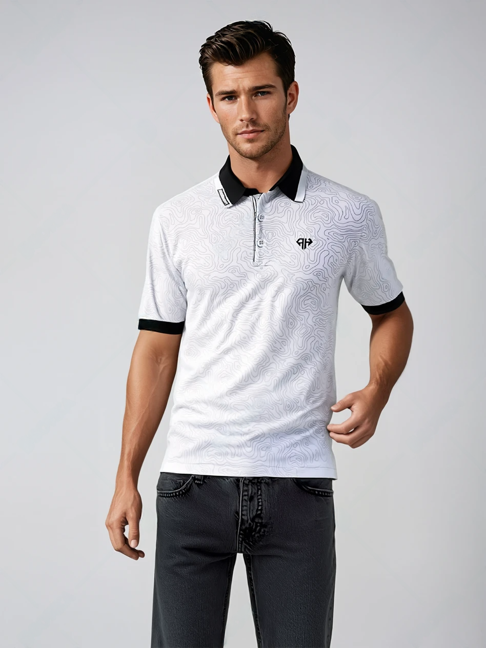 AH White Adventure Classic Polo – ATOM HEGO